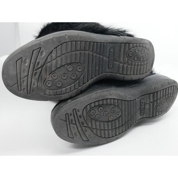 VTG Technica Aztec Print Black Fur Boots Size 6 Made in Italy - Picture 10 of 16